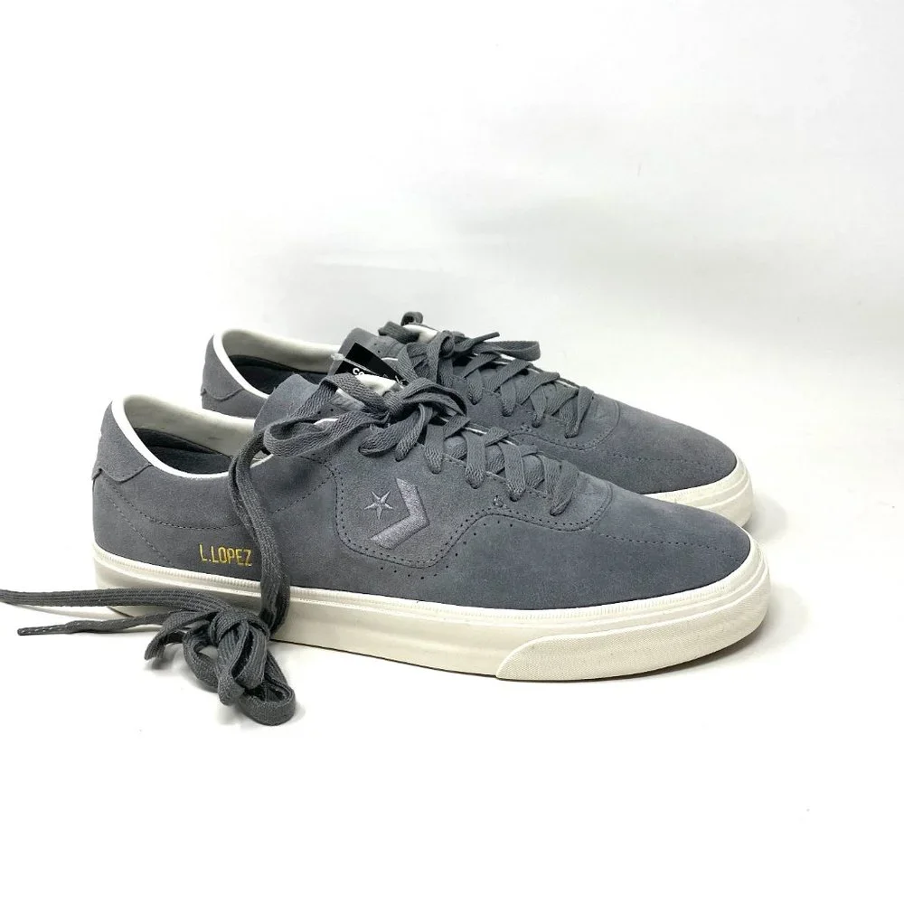 Converse Louie Lopez Pro OX Gray Low Top Shoes Men's Size Sneakers Suede 169493C - Picture 9 of 11